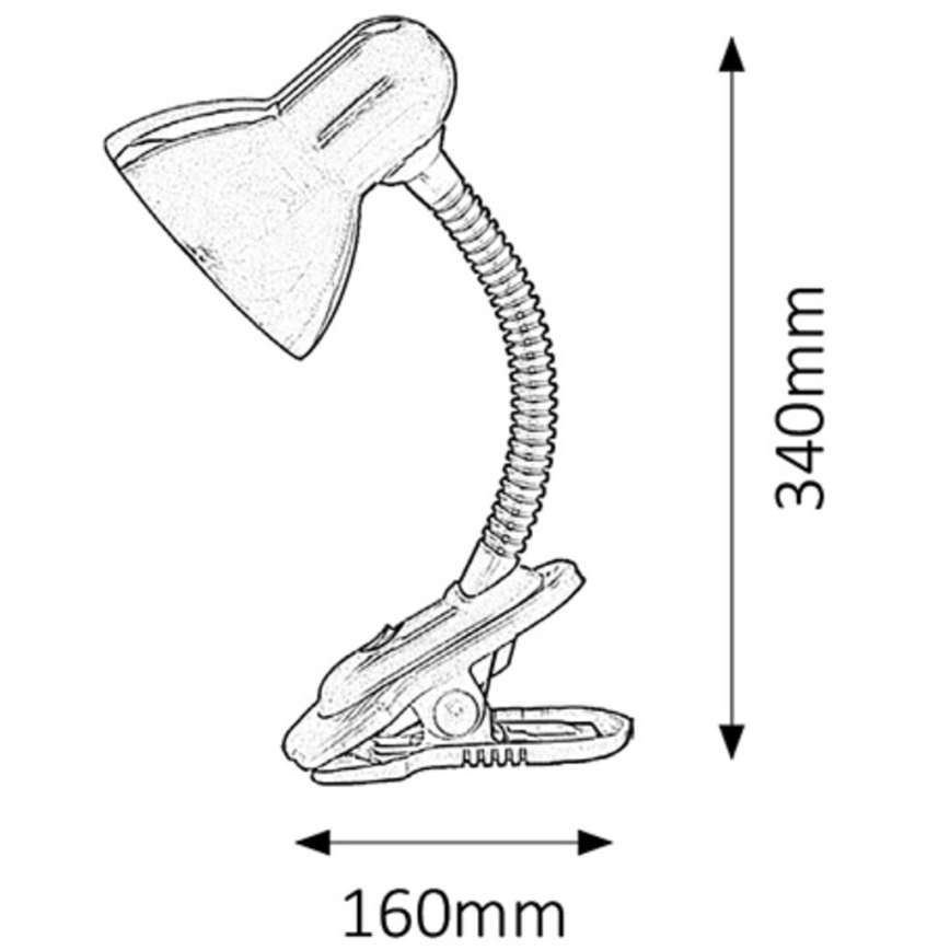Rabalux - Lampa z klipsem 1xE27/40W/230V