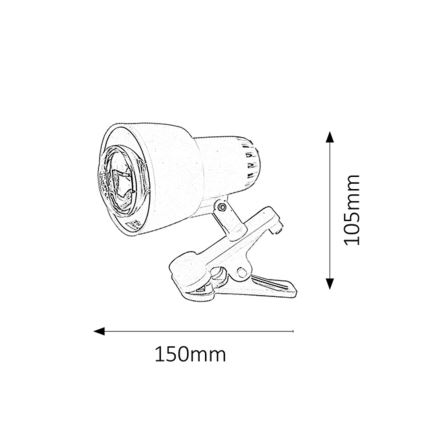 Rabalux - Lampa z klipsem 1xE14/40W/230V biały