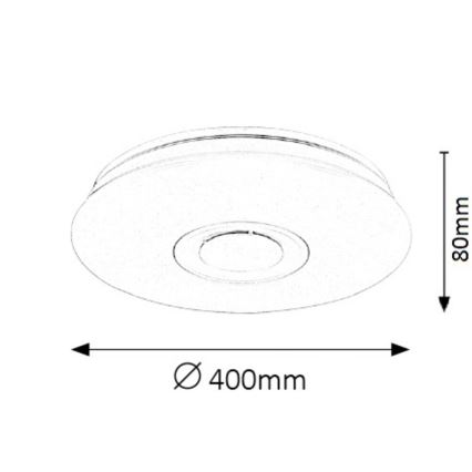 Rabalux - LED RGB Ściemnialny plafon 1xLED RGB/24W/230V + pilot