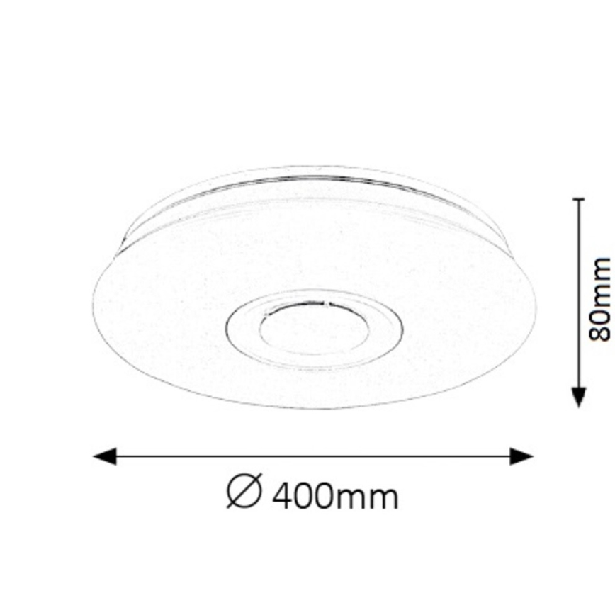 Rabalux - LED RGB Ściemnialny plafon 1xLED RGB/24W/230V + pilot