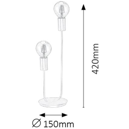 Rabalux - Lampa stołowa 2xE27/15W/230V