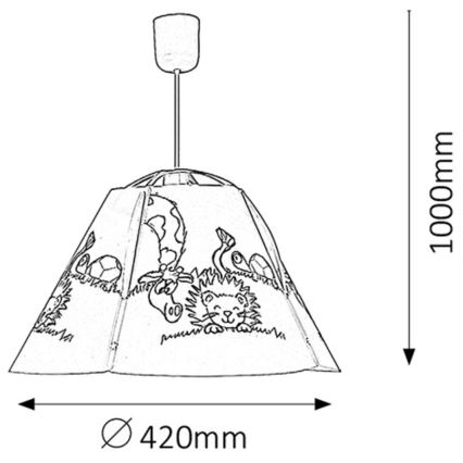 Rabalux 4568 - Dziecięca lampa wisząca LEON E27/60W