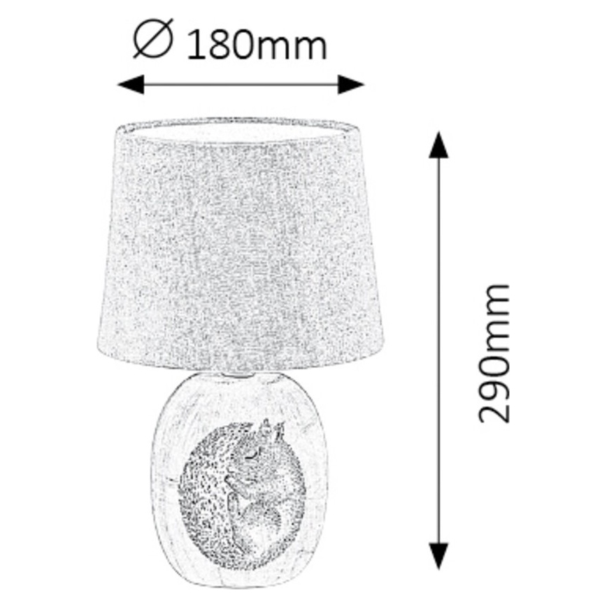 Rabalux - Lampa stołowa dziecięca 1xE14/40W/230V brązowy