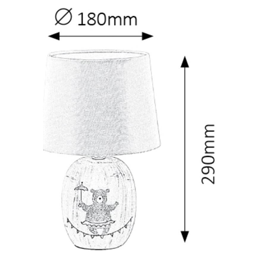 Rabalux - Lampa stołowa dziecięca 1xE14/40W/230V szary