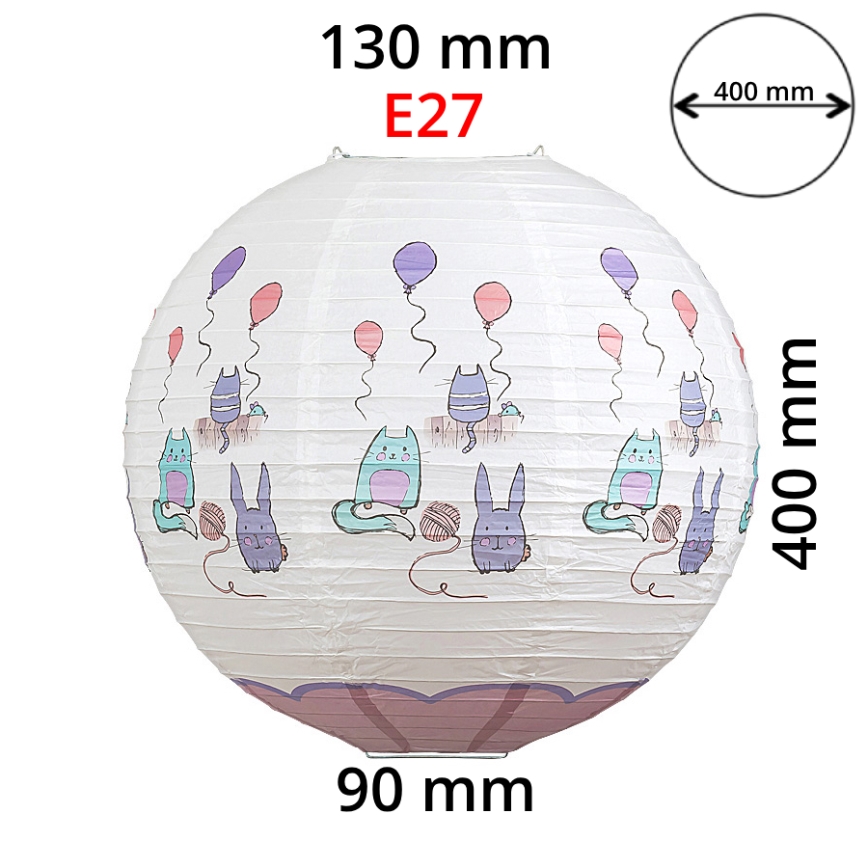 Rabalux 4632 - Abażur dziecięcy do dziecięcego żyrandola CATHY E27 śr. 40 cm