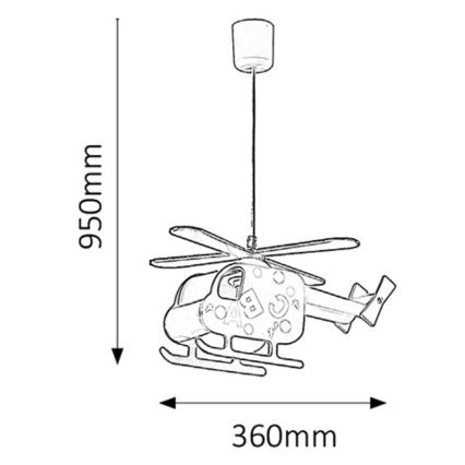 Rabalux - Lampa dziecięca 1xE27/40W/230V