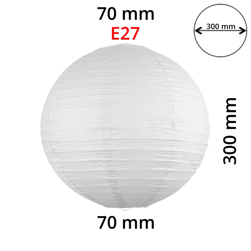 Rabalux 4894 - Abażur do żyrandola RICE biały E27 śr. 30 cm
