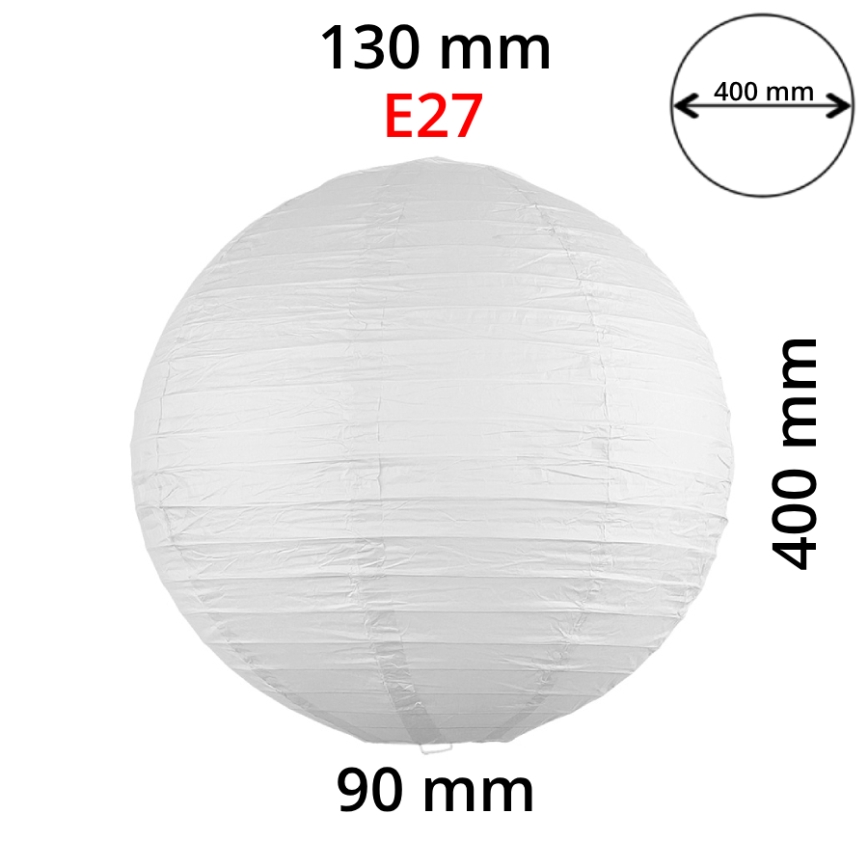Rabalux 4898 - Klosz do żyrandola RICE biały E27 śr. 40 cm