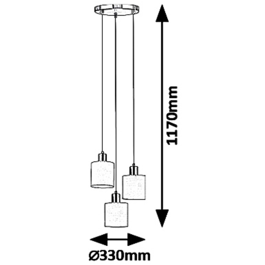 Rabalux - Żyrandol na lince 3xE14/25W/230V