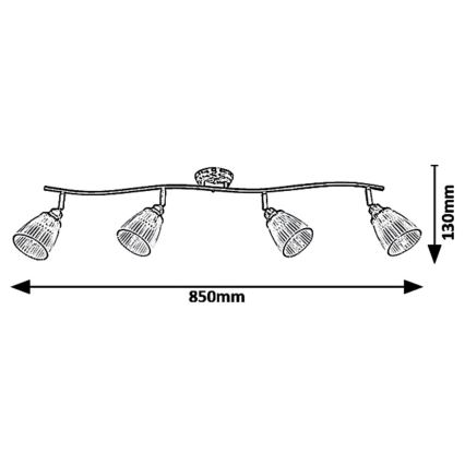 Rabalux 5018 - Oświetlenie punktowe MARTHA 4xE14/40W/230V