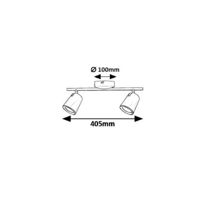 Rabalux 5046 - LED Oświetlenie punktowe SOLANGE 2xLED/6W/230V