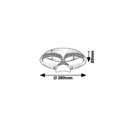 Rabalux 5050 - LED Plafon ściemnialny CAPRIANA LED/18W/230V