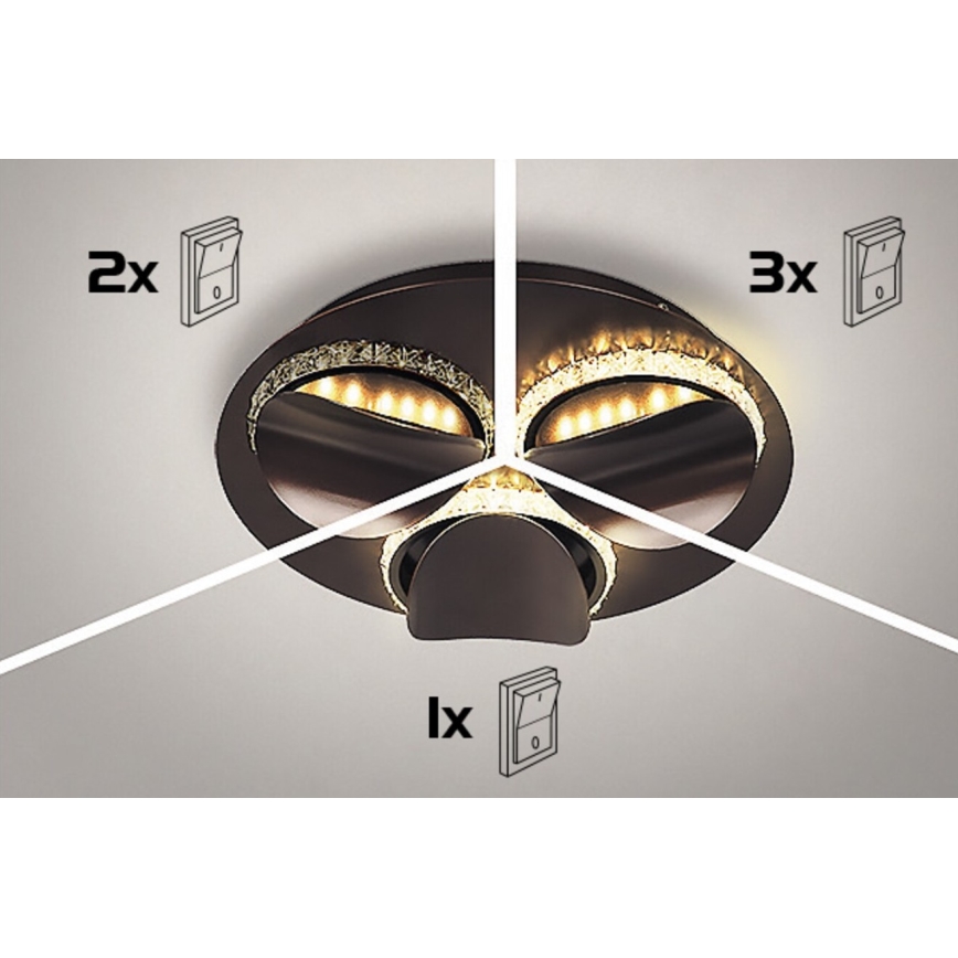Rabalux - LED ściemnialna lampa sufitowa CAPRIANA LED/36W/230V śr. 50 cm