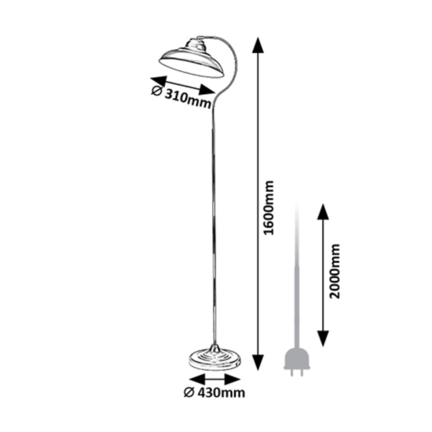 Rabalux - Lampa podłogowa 1xE27/60W/230V