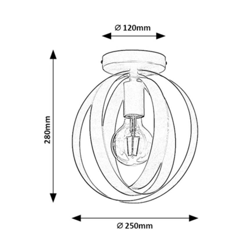 Rabalux - Oprawa sufitowa 1xE27/40W/230V, średnica 25 cm