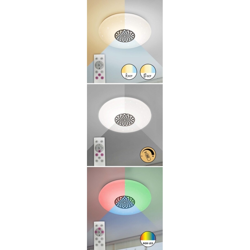 Rabalux - LED RGB Plafon ściemnialny LED/40W/230V 3000-6500K Wi-Fi Tuya śr. 60 cm + zdalne sterowanie