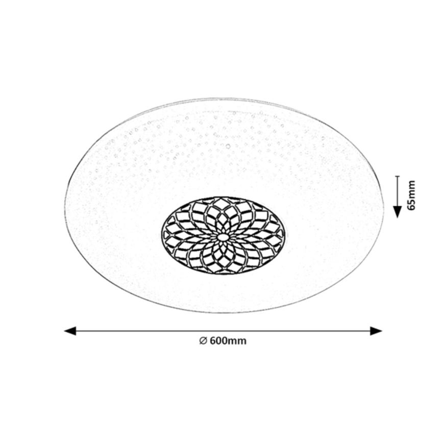 Rabalux - LED RGB Plafon ściemnialny LED/40W/230V 3000-6500K Wi-Fi Tuya śr. 60 cm + zdalne sterowanie