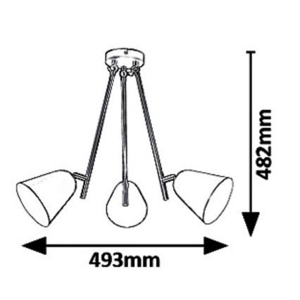 Rabalux 5376 - Żyrandol ALDER 3xE14/40W/230V