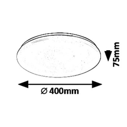 Rabalux - ściemnialna oprawa sufitowa LED/36W/230V + zdalne sterowanie 3000K - 6500K śr. 40 cm