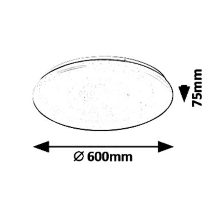 Rabalux - LED Plafon ściemnialny LED/60W/230V + pilot