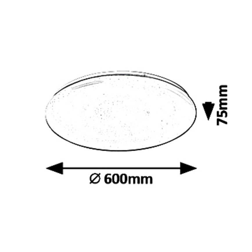 Rabalux - LED Plafon ściemnialny LED/60W/230V + pilot