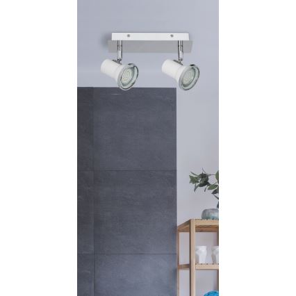 Rabalux 5498 - LED Oświetlenie łazienkowe punktowe STEVE 2xGU10/4,5W/230V