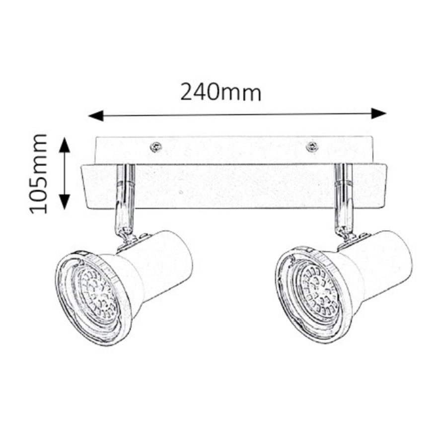 Rabalux - LED Oświetlenie łazienkowe punktowe 2xGU10/4,5W/230V