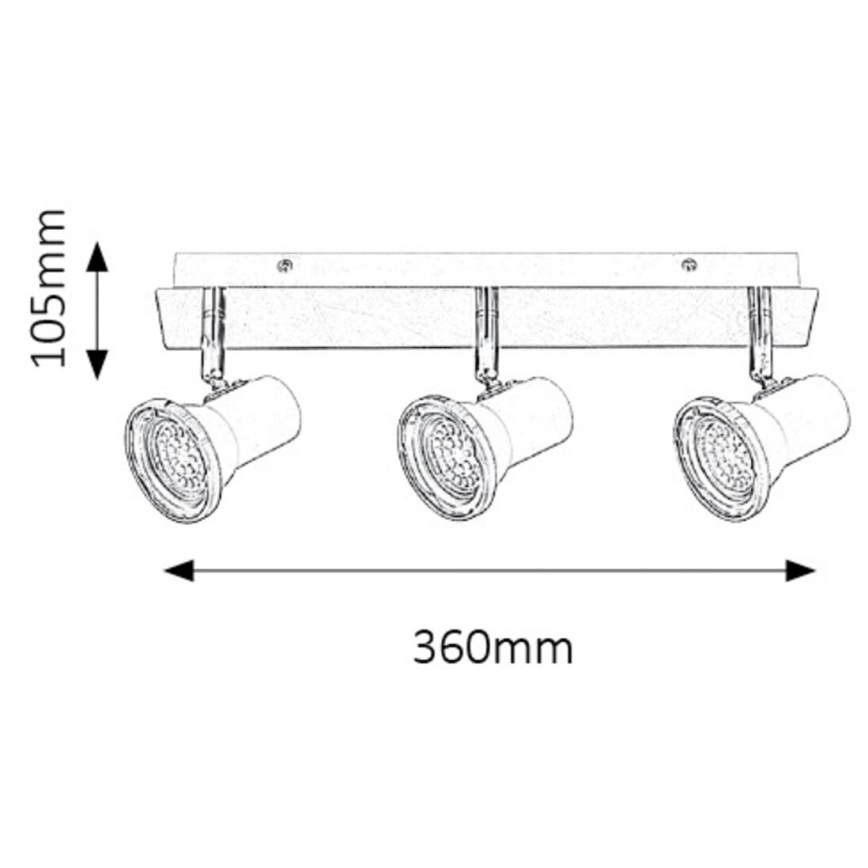 Rabalux - LED Oświetlenie łazienkowe punktowe 3xGU10/4,5W/230V