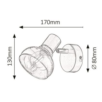 Rabalux - Kinkiet 1xE14/40W/230V chrom błyszczący