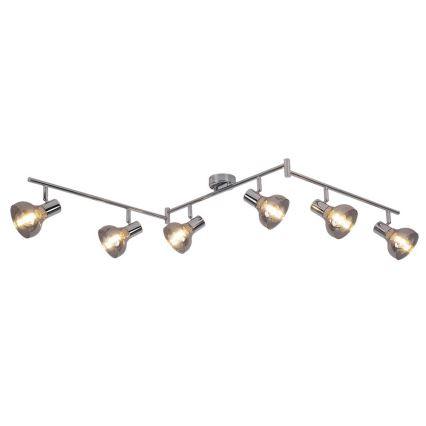Rabalux 5562 - Oświetlenie punktowe HOLLY 6xE14/40W/230V chrom błyszczący