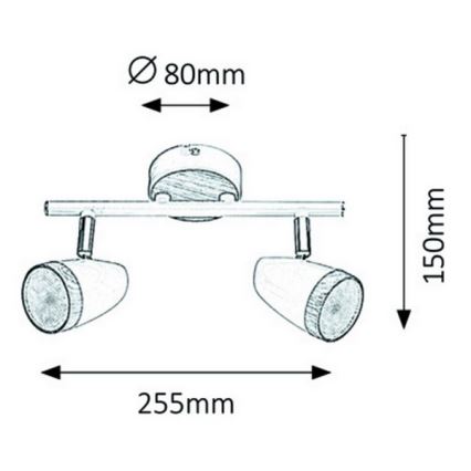 Rabalux 5565 - LED Oświetlenie punktowe KAREN 2xLED/4W/230V