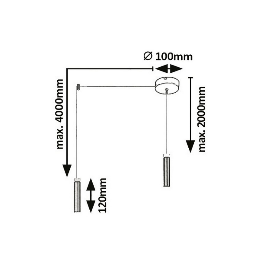 Rabalux - LED Żyrandol na lince LED/7W/230V