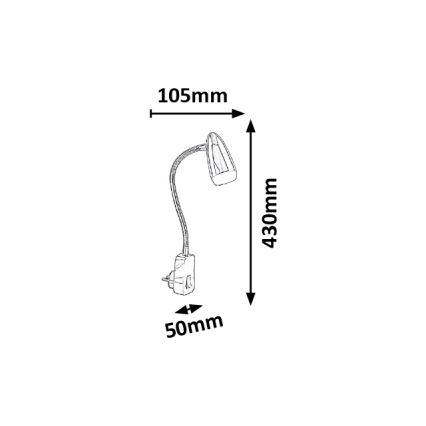 Rabalux 5658 - LED Kinkiet do gniazda ALMA LED/4W/230V