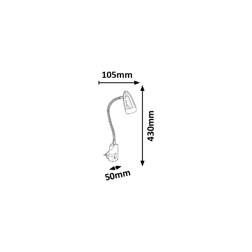 Rabalux 5658 - LED Kinkiet do gniazda ALMA LED/4W/230V
