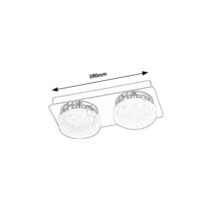Rabalux - Lampa sufitowa LED 2xLED/5W/230V 13x28 cm
