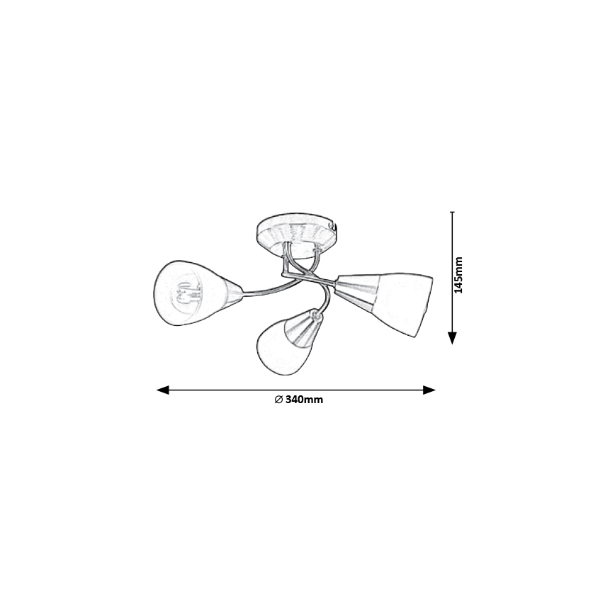 Rabalux - Plafon 3xE14/40W/230V śr. 34 cm