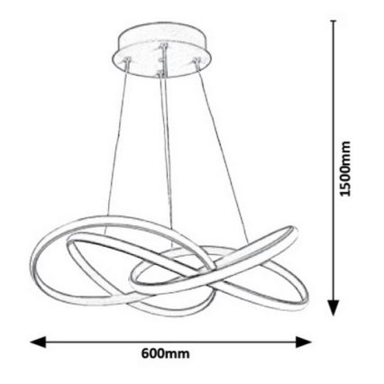 Rabalux - LED Żyrandol na lince LED/40W/230V