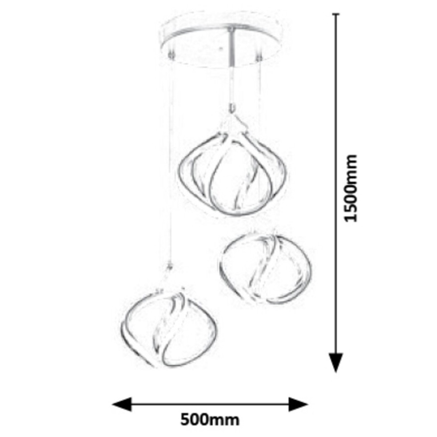 Rabalux - LED Żyrandol na lince LED/50W/230V