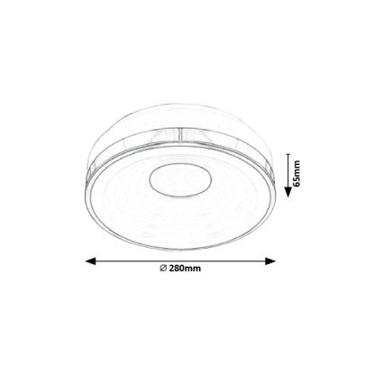 Rabalux - Plafon LED/18W/230V śr. 28 cm