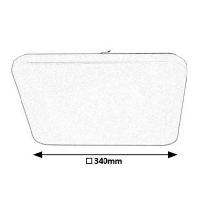 Rabalux - LED ściemnialna lampa sufitowa LED/16W/230V 34x34 cm + zdalne sterowanie