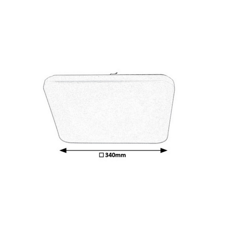 Rabalux - LED ściemnialna lampa sufitowa LED/16W/230V 34x34 cm + zdalne sterowanie