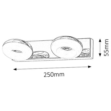 Rabalux - LED Oświetlenie łazienkowe 2xLED/5W/230V