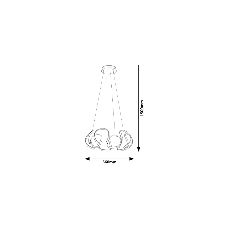 Rabalux - LED Żyrandol na lince LED/38W/230V