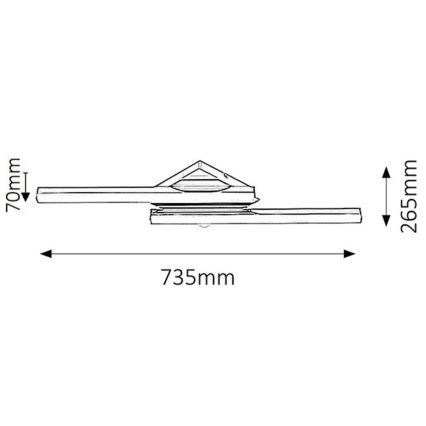 Rabalux - LED Kinkiet łazienkowy 2xLED/12W