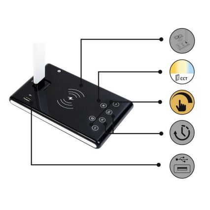 Rabalux - LED Ściemnialna dotykowa lampa stołowa LED/5W/230V USB