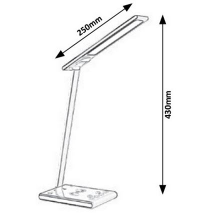 Rabalux - LED Ściemnialna dotykowa lampa stołowa LED/5W/230V USB