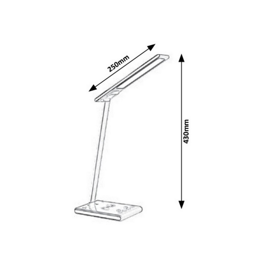 Rabalux - LED Ściemnialna dotykowa lampa stołowa LED/5W/230V USB