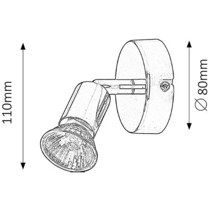 Rabalux - Reflektor punktowy 1xGU10/50W/230V