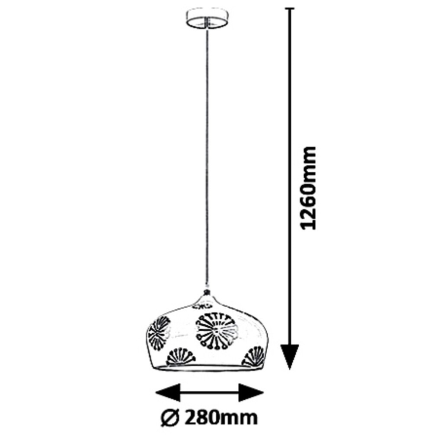 Rabalux - Lampa wisząca na przewodzie GINGER 1xE27/60W/230V