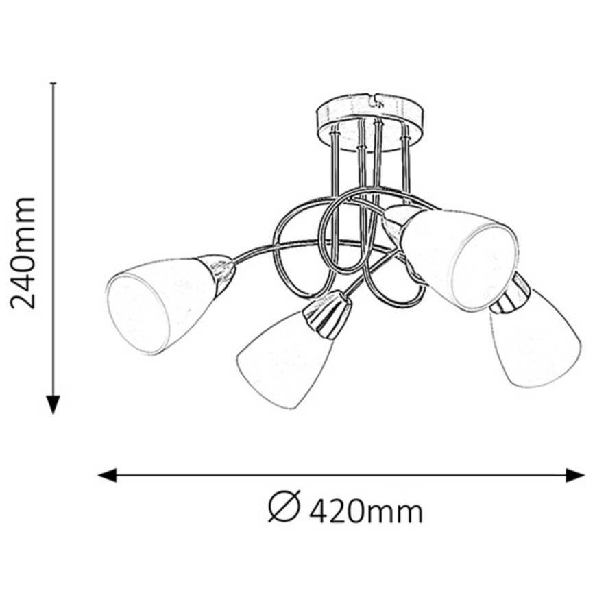 Rabalux - Lampa sufitowa 4xE14/40W/230V